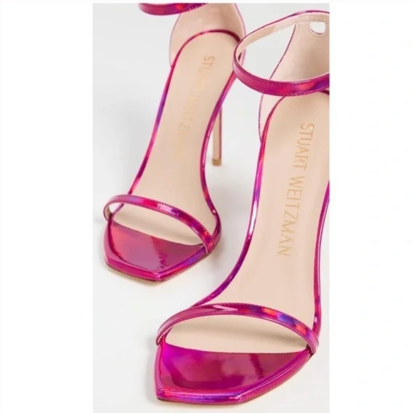 Stuart Weitzman Nudistcurve 100 Ankle Strap High Heel Size 6.5 - Picture 2 of 10